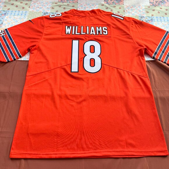 Caleb Williams Chicago Bears Autographed Orange Nike Limited Jersey - Picture 5 of 6